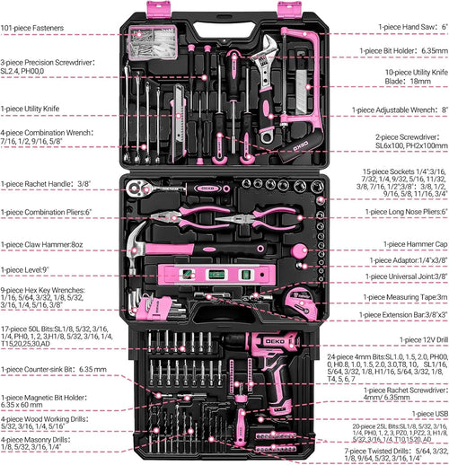 DEKO 12V Cordless Drill Repair Set