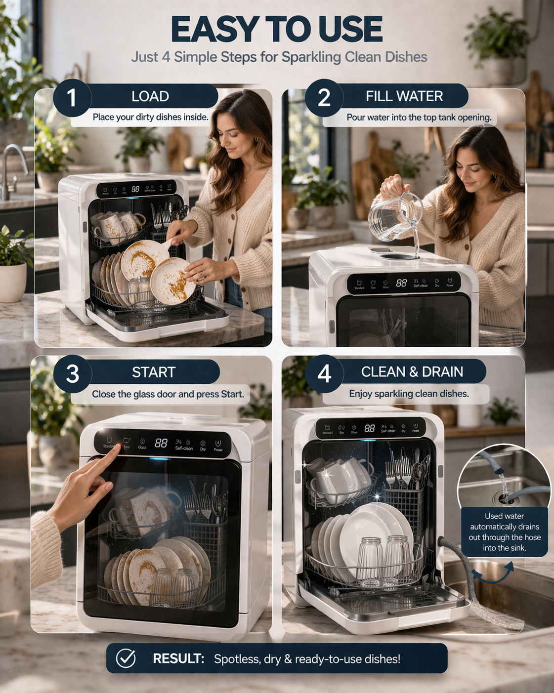 UrbanClean™ Portable Dishwasher